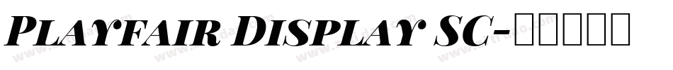 Playfair Display SC字体转换